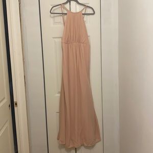 Blush Pink Open Back Maxi